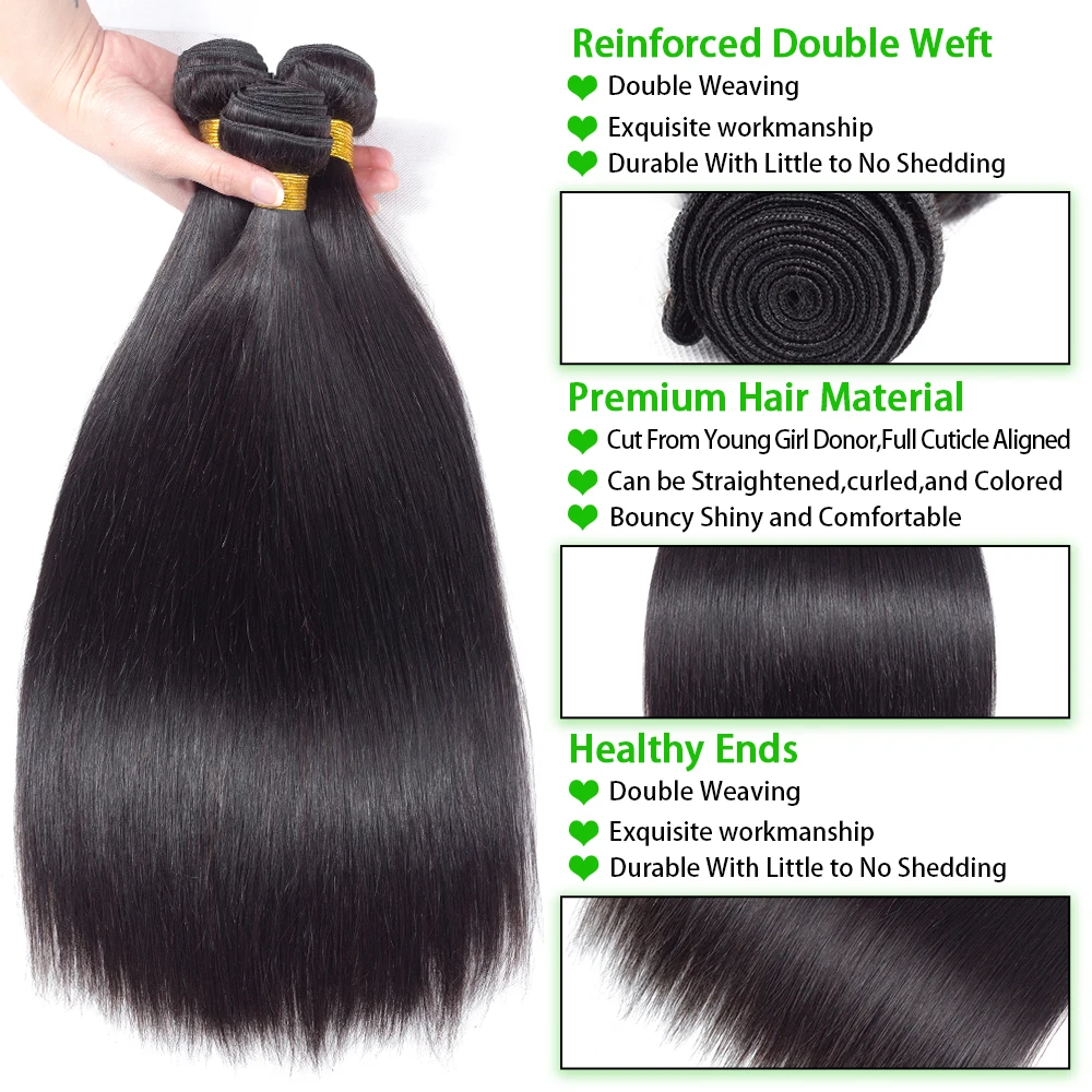 bundles 100% human hair Hot selling Brazilian Hair Bundles Straight Human Hair Bundles 30 Inch Bundle Hair Extensions for woman