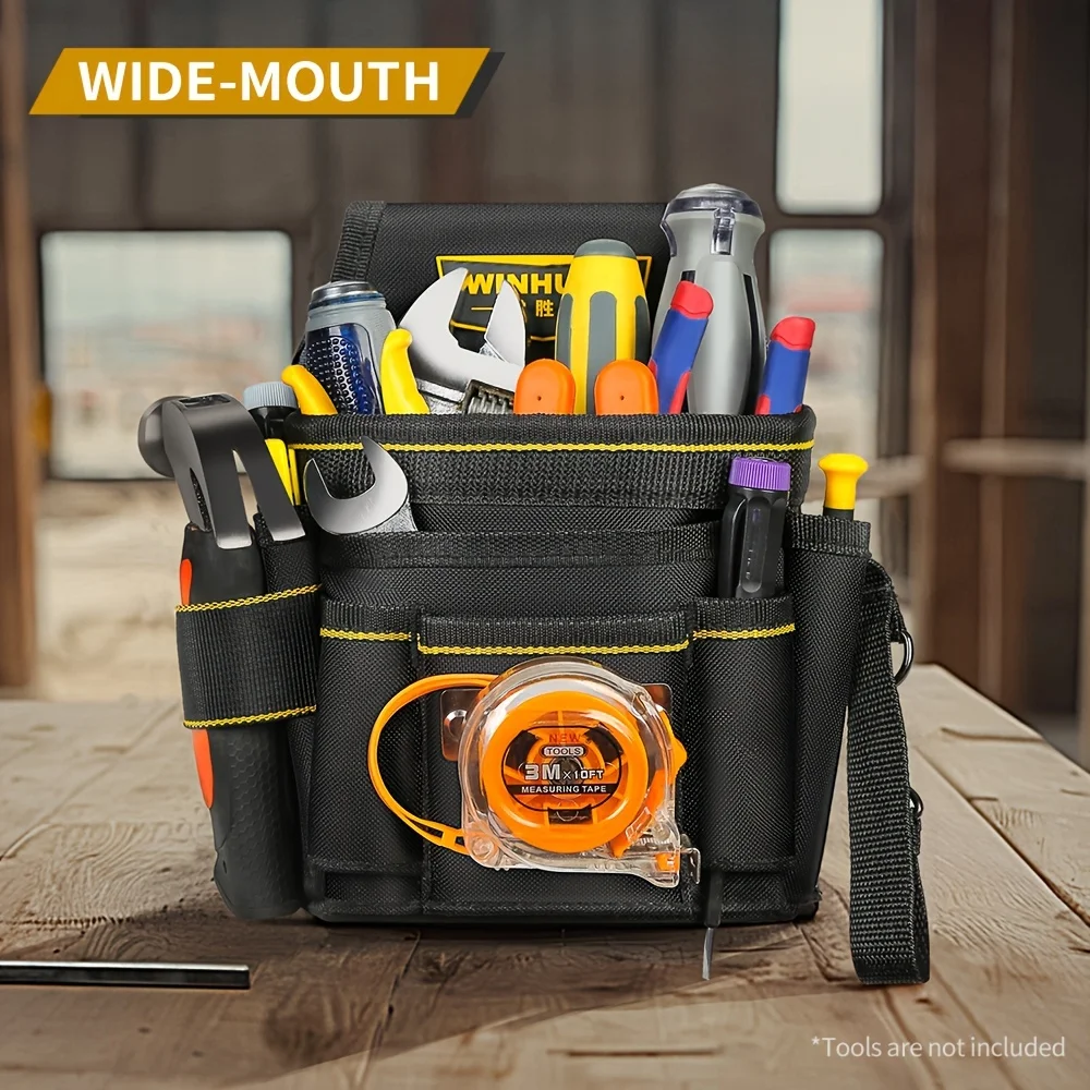 مجموعة حزام الأدوات، بما في ذلك حقيبة أدوات صغيرة، وحقيبة أدوات كهربائي ونجار مع مشبك حزام وحقيبة أدوات البستنة للرجال