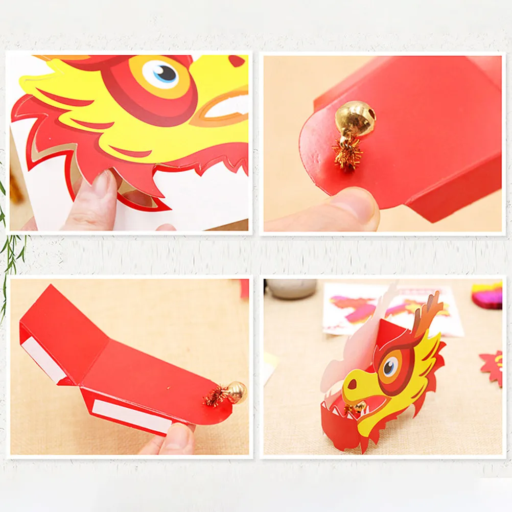 Paper Dragon DIY Craft Kit for Kids – 5 Sets Creative Party Activity & Cognitive Development Toy