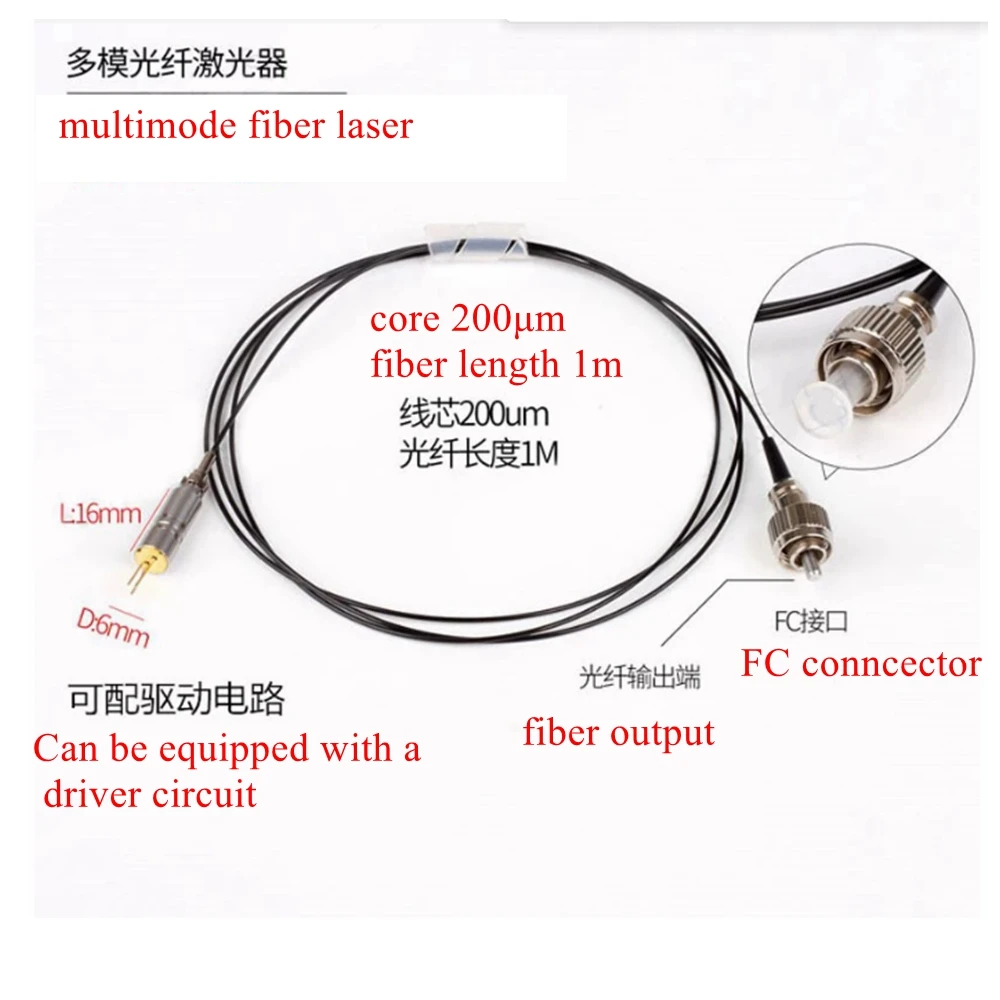 450nm- Bule /520nm- Green/ 635nm -Red/ 850nm, 940nm Infrared Multi-mode Fiber Laser Module stage Lights