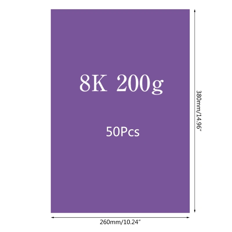 50 Sheets Greeting Card Cover Paper Coloured Card 8K Sheets Pack Assorted Colors