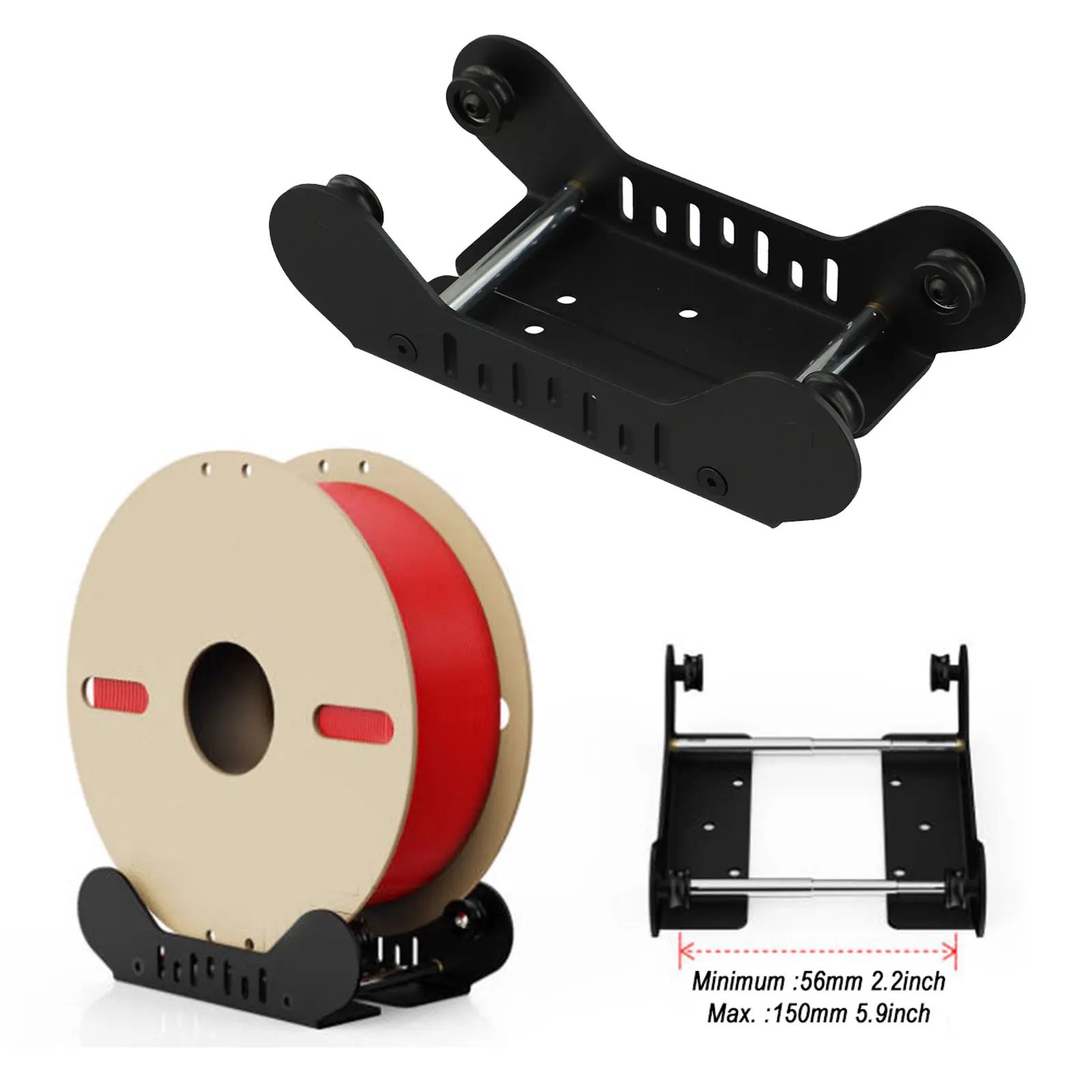 

Регулируемый держатель катушки для разливной совместимости для 3D-печати; поддерживает несколько размеров катушек до 15 кг.