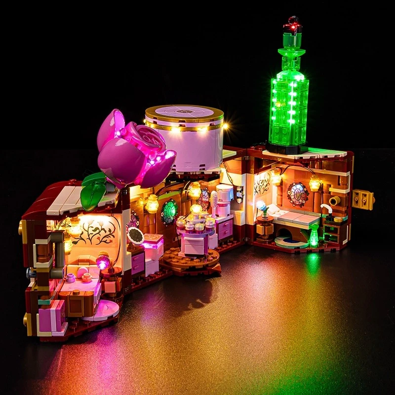 Conjunto de iluminação LED adequado para blocos de construção LEGO Wicked Glinda Elphabas Dormitory 75683 (modelo de tijolos não inclui)