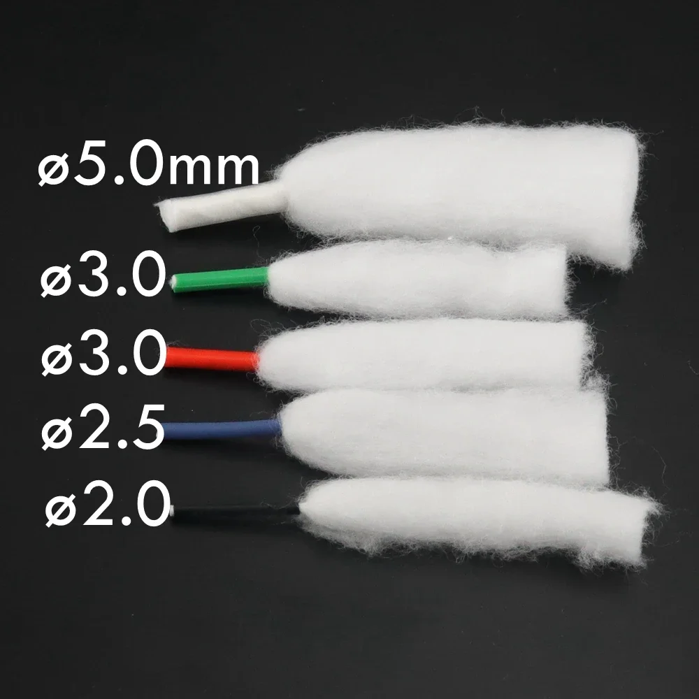 Original 30/50 Pack Organic Cotton PREMIUM Wool Bacon Prime Dimeter 2/2.5/3/5mm Wicking Material Thread L70mm