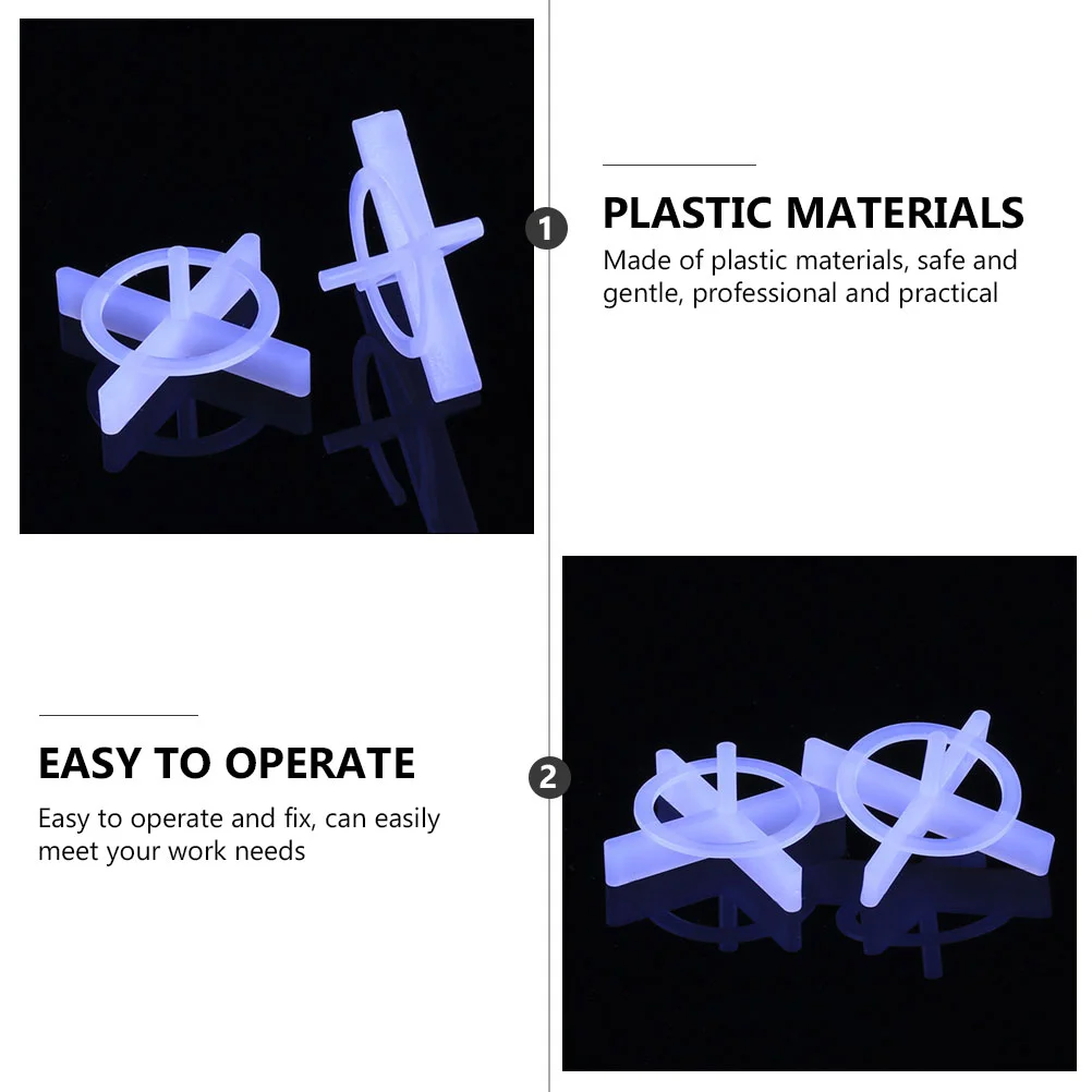 200 Pcs Tile Leveling System Clips Installation Kits Locator Tiles Leveler Tool Spacer White