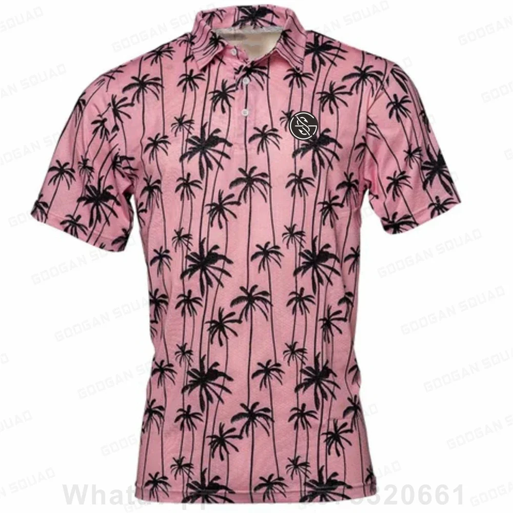 Summer Golf Shirt Men Fashion Casual Short Sleeve Polo Shirt Quick Drying Tshirt Multi-function Classic Golf Polo Sport Clothing
