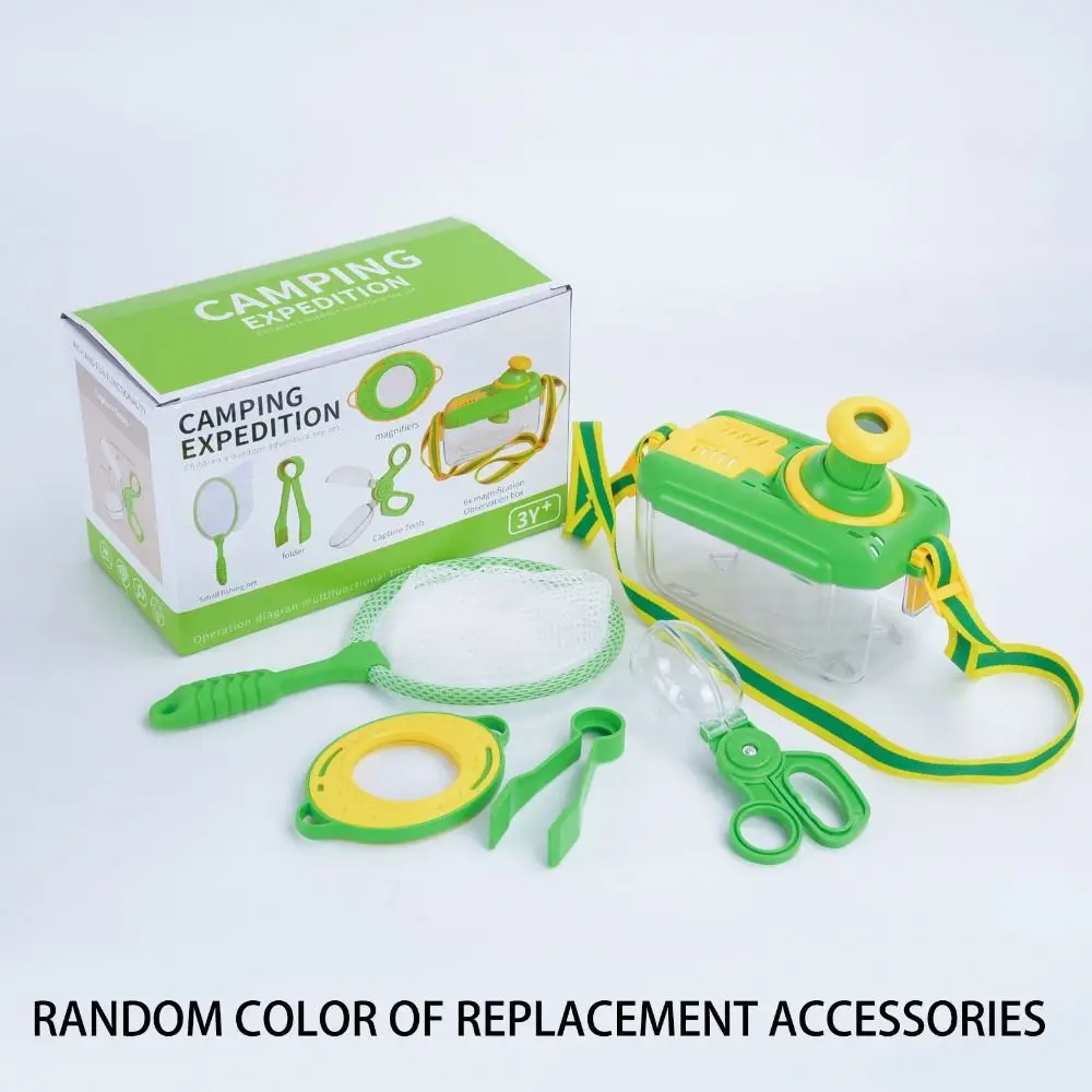 Chaleco y sombrero para estudiantes, disfraz de explorador para actividades al aire libre y estudio de insectos, con lupa, herramientas para aventuras al aire libre, kit de exploración para acampar.