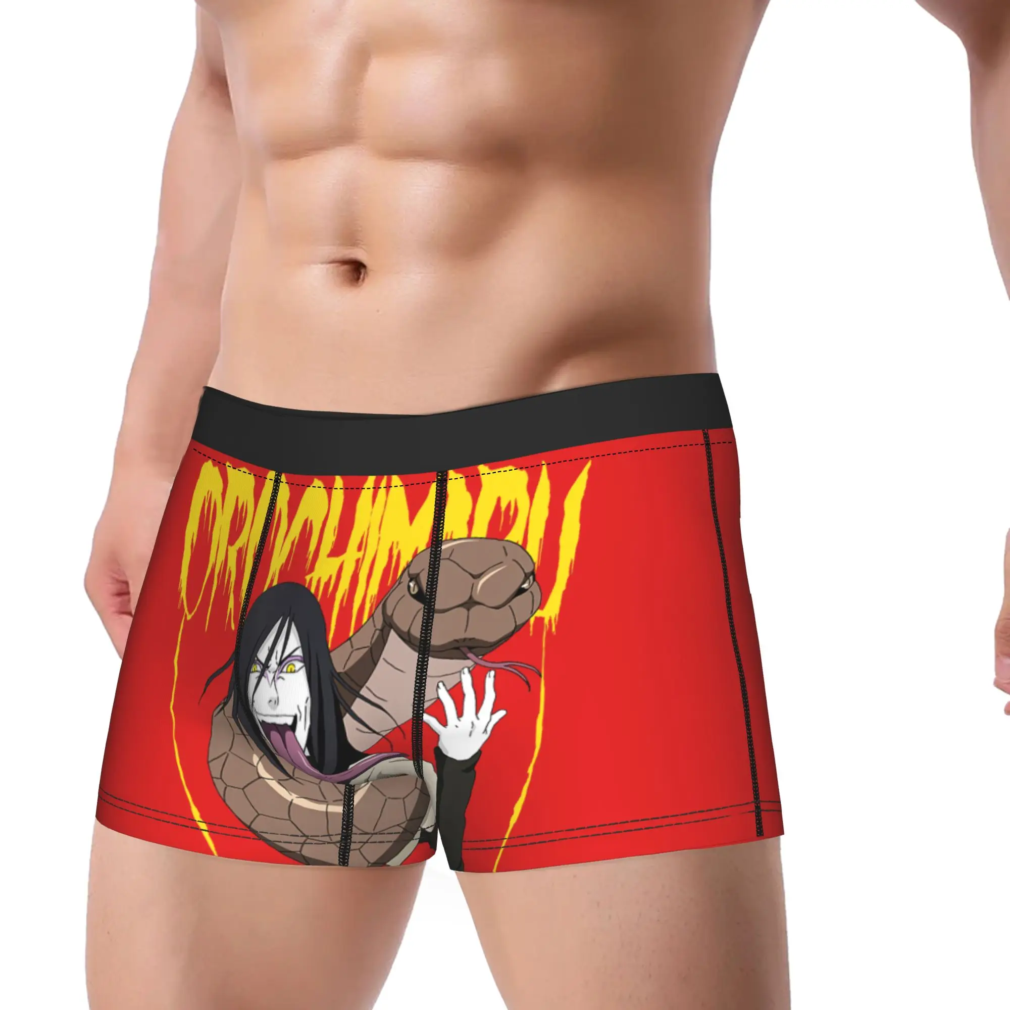 Naruto Shippuden Orochimaru Snake and Frame Anime  Underpants Breathbale Panties Ventilate Shorts Boxer Briefs