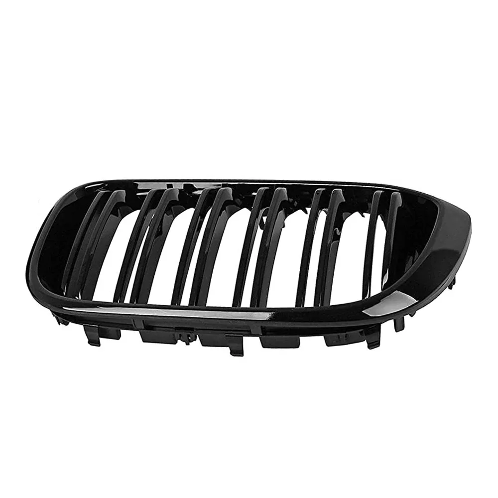 1 par frente capô do carro grade de rim preto brilhante corrida grills 2 linha dupla slat para bmw 3 4 x3 x4 g01 g02 g08 2018 2019 2021