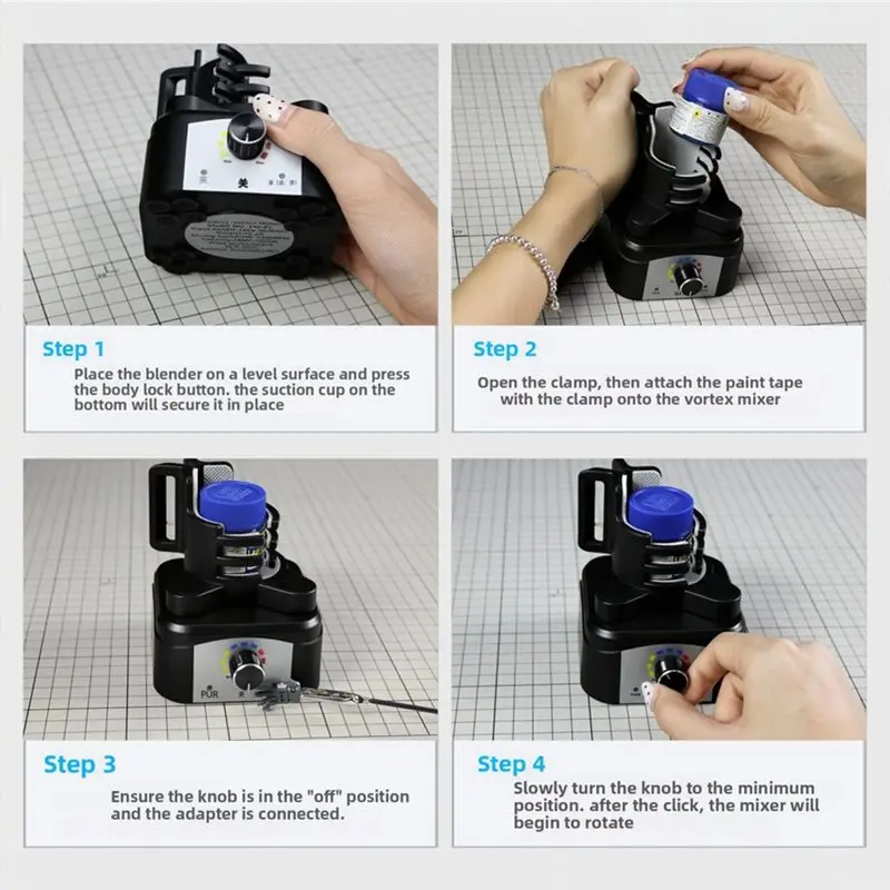 AS96-DIY Model Paint Shaker Electric Paint Stirrer Swirl Model Making Tool Paint Mixer