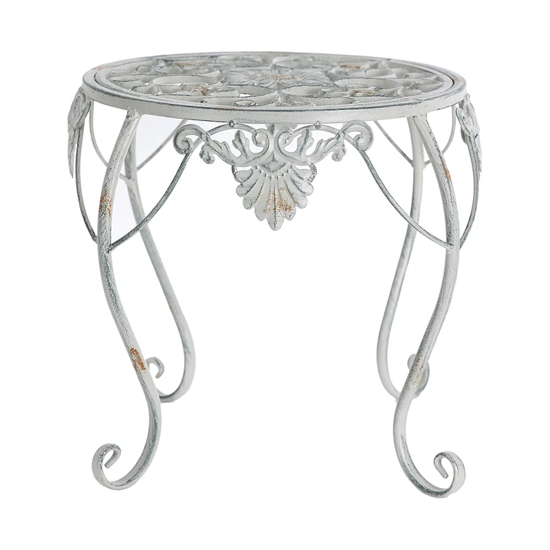 

American rural retro cast iron carved flower stand, balcony, garden, courtyard, outdoor indoor personalized decorative flower st