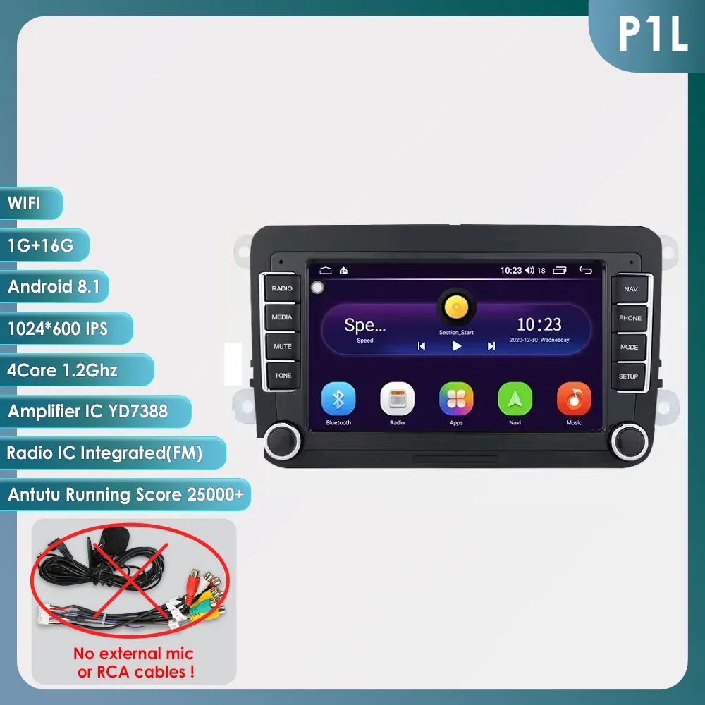 Android 14 Autoradio voor VW POLO GOLF 5 6 Plus PASSAT B6 JETTA TIGUAN TOURAN SHARAN SCIROCCO CADDY Seat Carplay Audio Stereo GPS