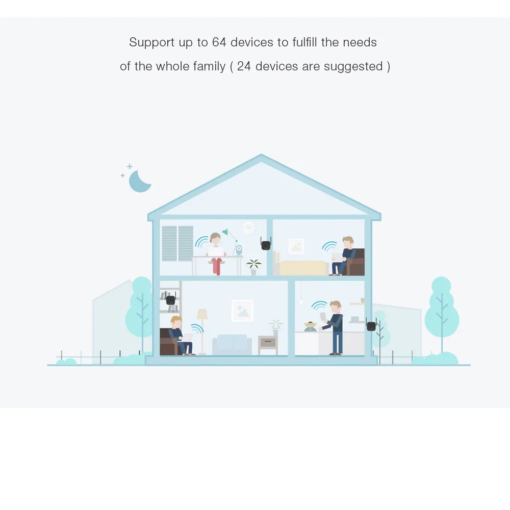 300M Network Expander Repeater Power Extender Roteador 2 Antenna for Mi Router Wi-Fi-Original Xiaomi WiFi Amplifier Pro Router image 6