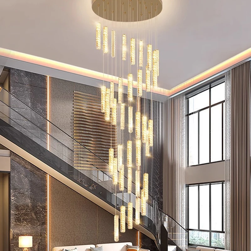 Nordic home decoration, stair chandelier, living room and dining room Pendant lights, ceiling light, indoor lighting image 4
