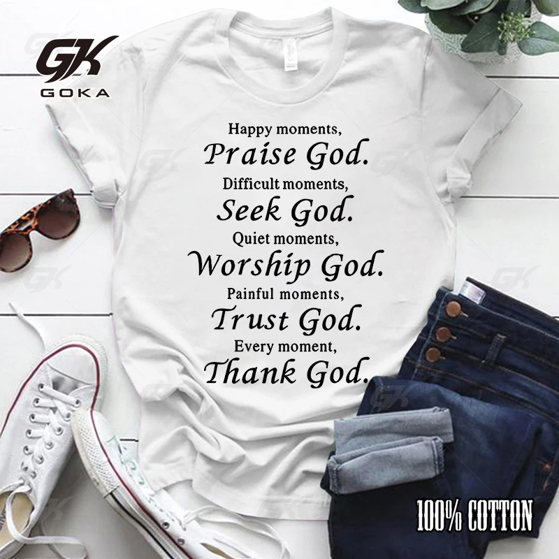 Thanks God Fashion Shirts for Men/Women Christian Short Sleeve Faith Shirts God T-shirts Unisex Jesus Shirts Gifts for Chri