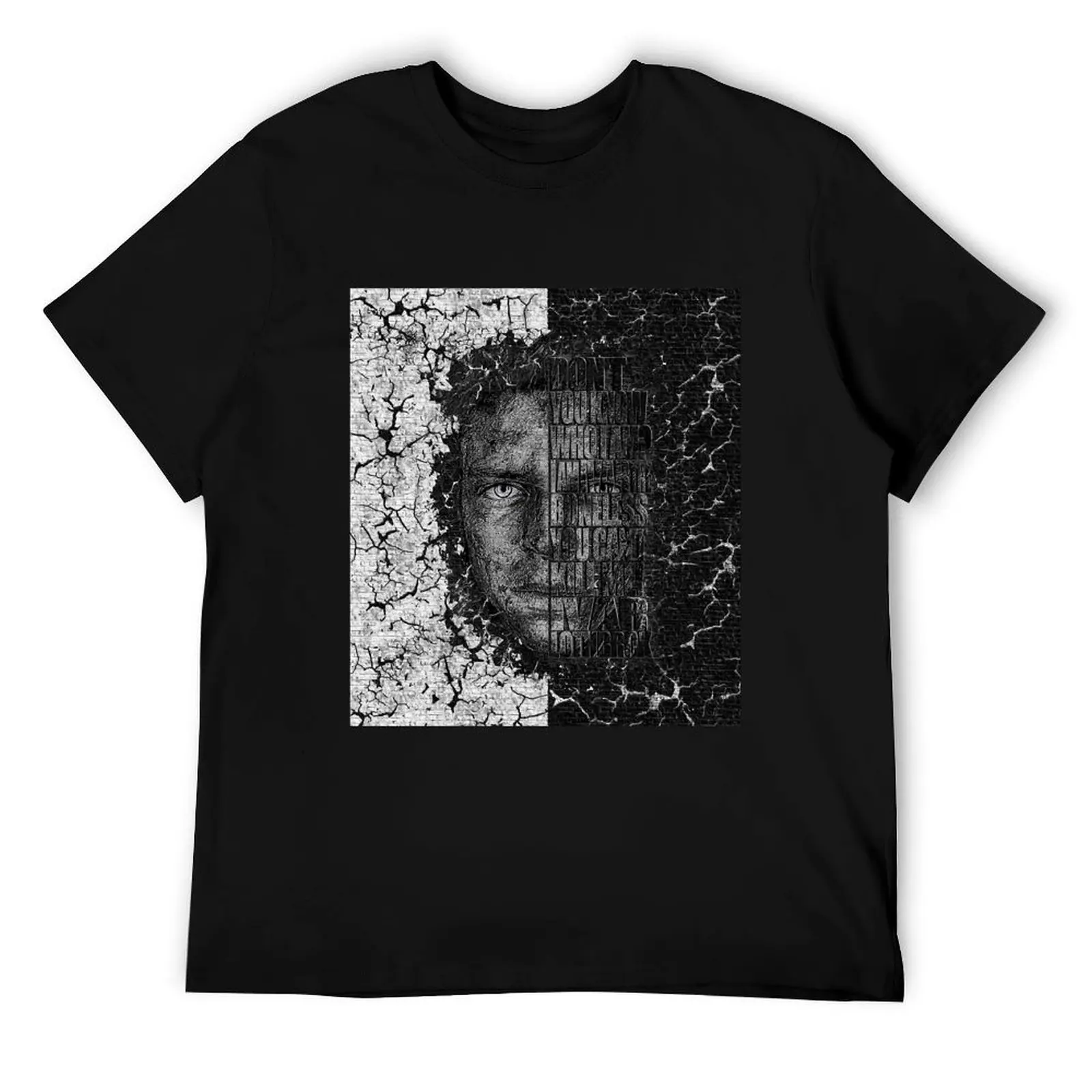 الفايكنج-إيفار العظم إقتباس تي شيرت القطن تي شيرت رجل 100% مضحك تي شيرت رجل أساسي تي شيرت تي شيرت