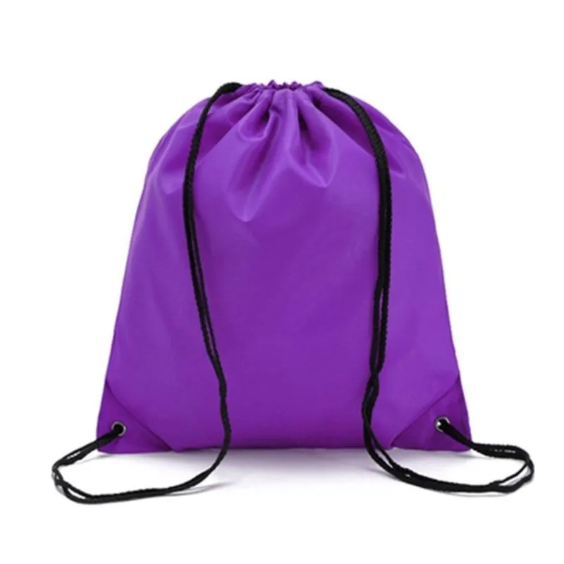 Portable Men Women Sports Gym Bag Drawstring Belt Waterproof Foldable Backpack Shoes Clothes Yoga Running Fitness Travel