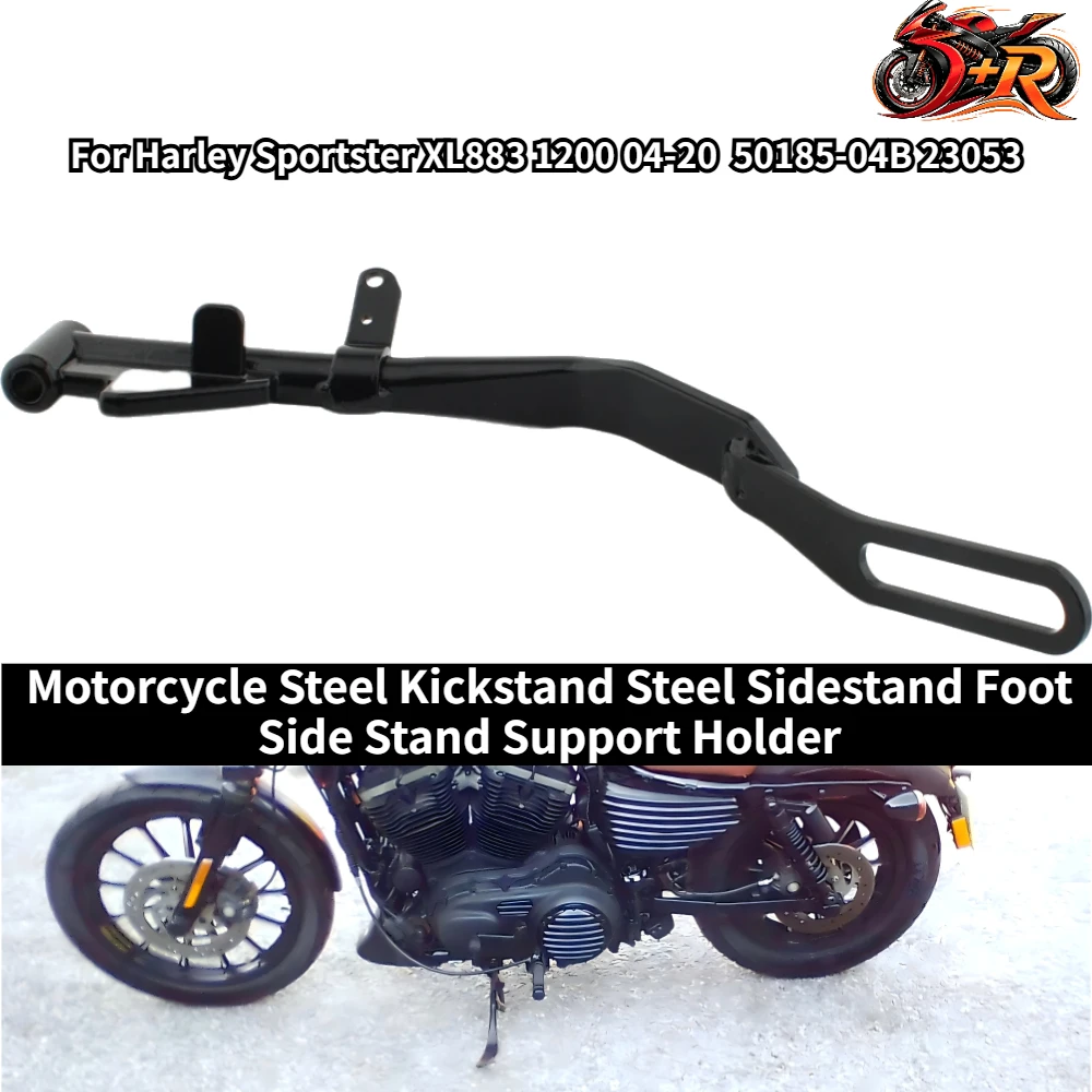 

Motorcycle Steel Kickstand Steel Sidestand Foot Side Stand Support Holder For Harley Sportster XL883 1200 04-20 50185-04B 23053