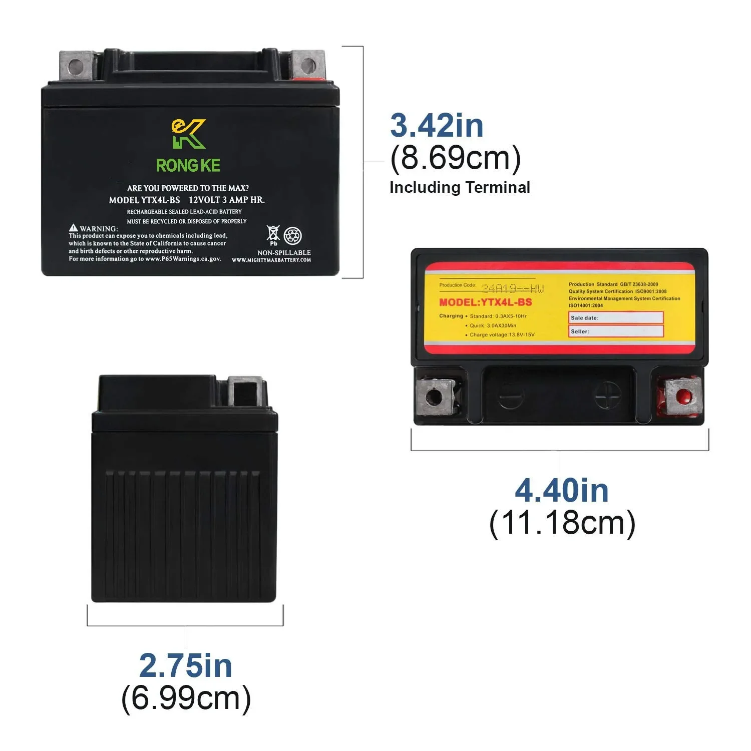 12v Rechargeable Maintenance Free  Lead acid Motorcycle  Battery pack