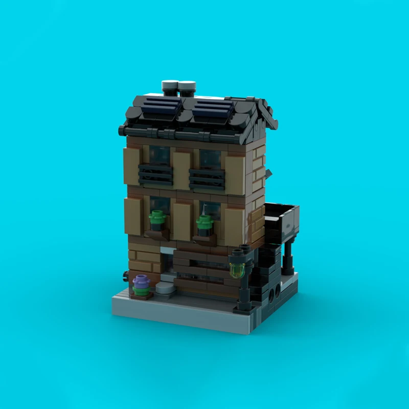 271 Uds Mini edificio Modular 1 MOC estructura Modular a pequeña escala edificio educativo diy bloques juguetes de cumpleaños regalo