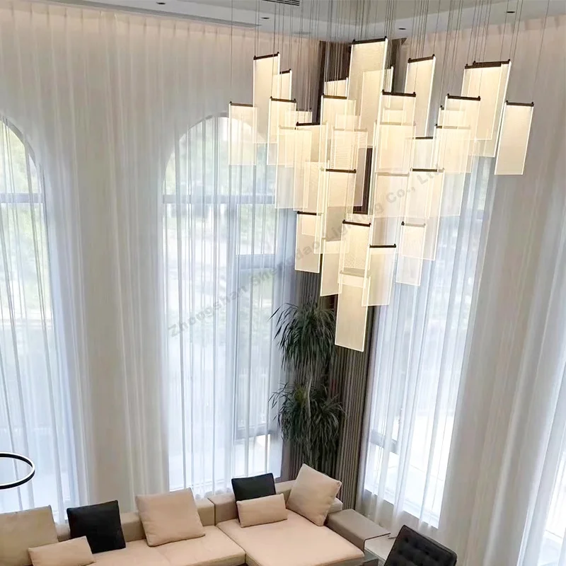 Modern Large Ceiling Hanging Villa Home LED Acrylic Pendant Light