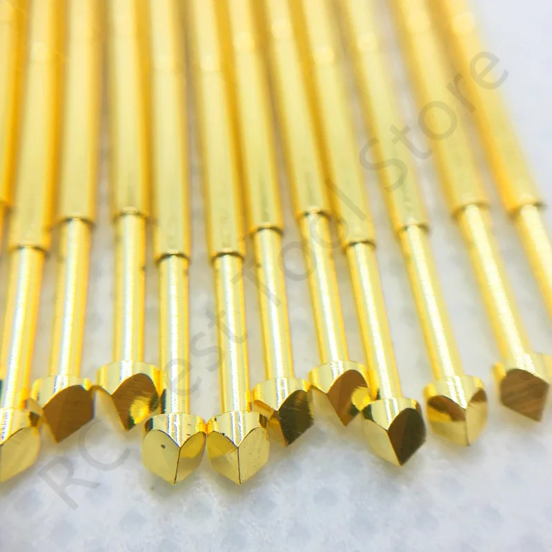 100PCS PA100-T4 Spring Test Probe PA100-T Test Pin P100-T P100-T4 Test Tool 33.35mm 1.36mm Needle Gold Tip Dia 2.0mm Pogo Pin