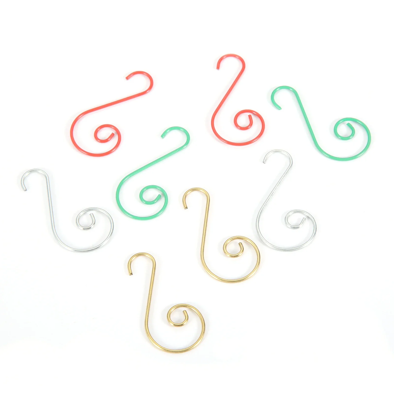 20Pcs Christmas Tree Hooks Hanging Pendants Christmas Decoration S-Shaped Metal Hook Home Party New Year Ornaments Hanger Hooks