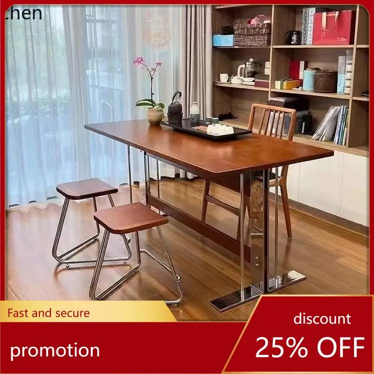 

YFY Solid Wood Dining Table Small Apartment Home Rectangular Office Desk Writing Desk