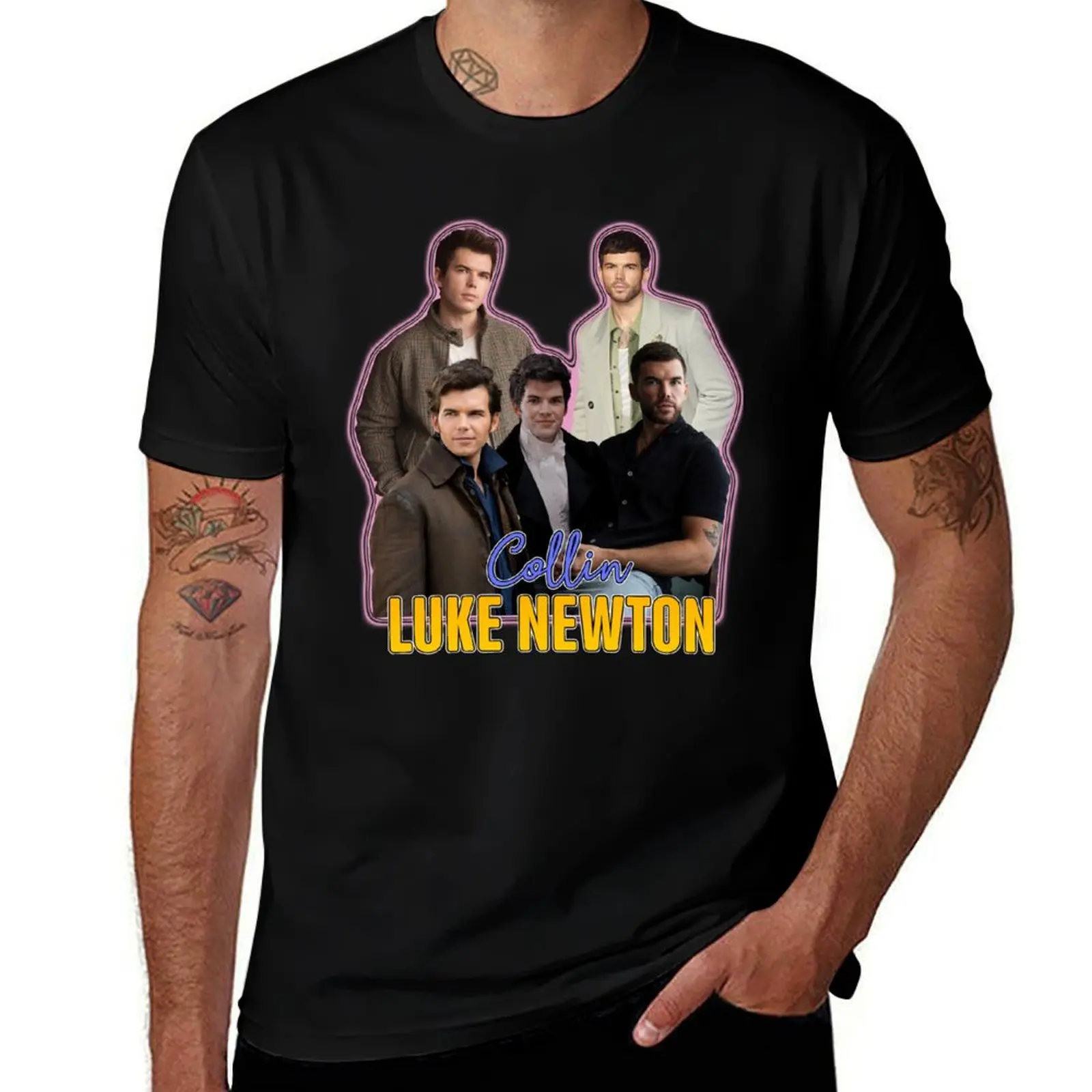 

Футболка с дизайном Luke Newton Bootleg, таможенный дизайн, ваша собственная летняя одежда, незаменимая футболка, забавные футболки для мужчин