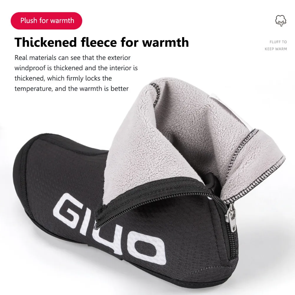 GIYO Cycling Shoe Cover Winter Style Thickened Polar Fleece to Keep Warm MTB Road Bike Wind/Dust Proof Outdoor Bike Equipment