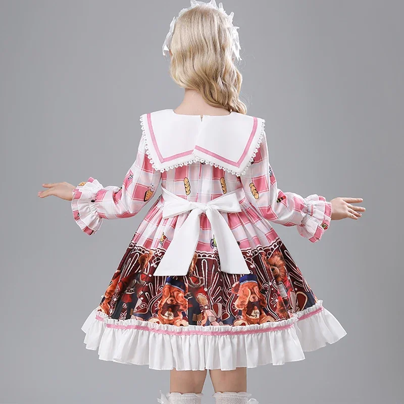 Girl's Princess dress Children's Day Birthday Party Children's Day Autumn style Lolita Print Dress