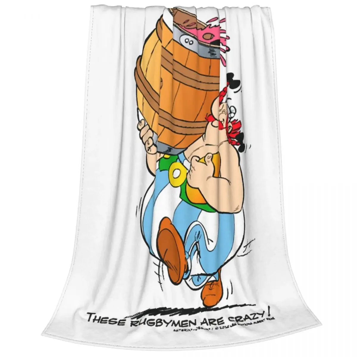 Funny Asterix And Obelix Flannel Throw Blankets Anime Cartoon Blankets for Sofa Bedroom Warm Bed Rug