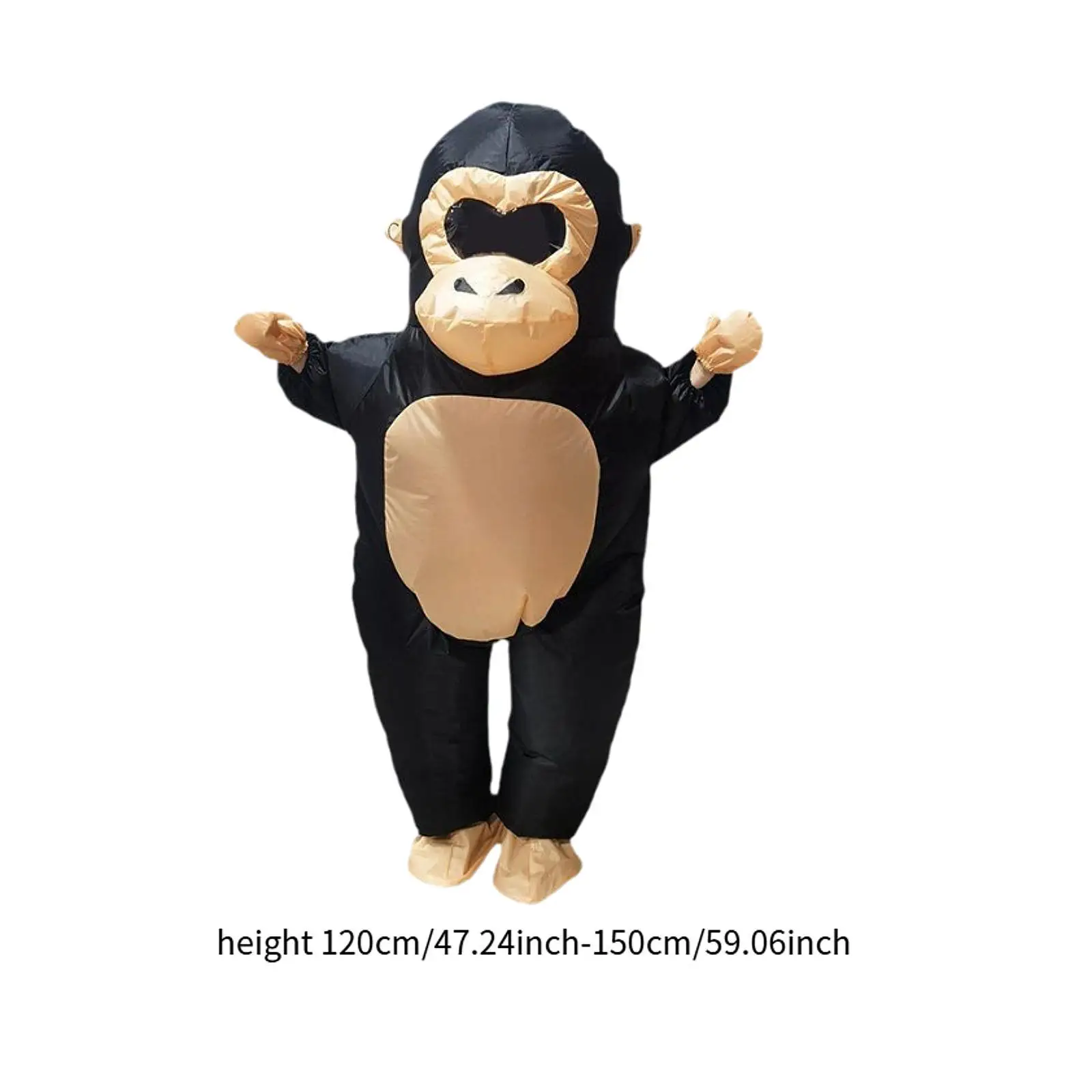 Traje de macaco inflável roupa leve fofa para performance em palco