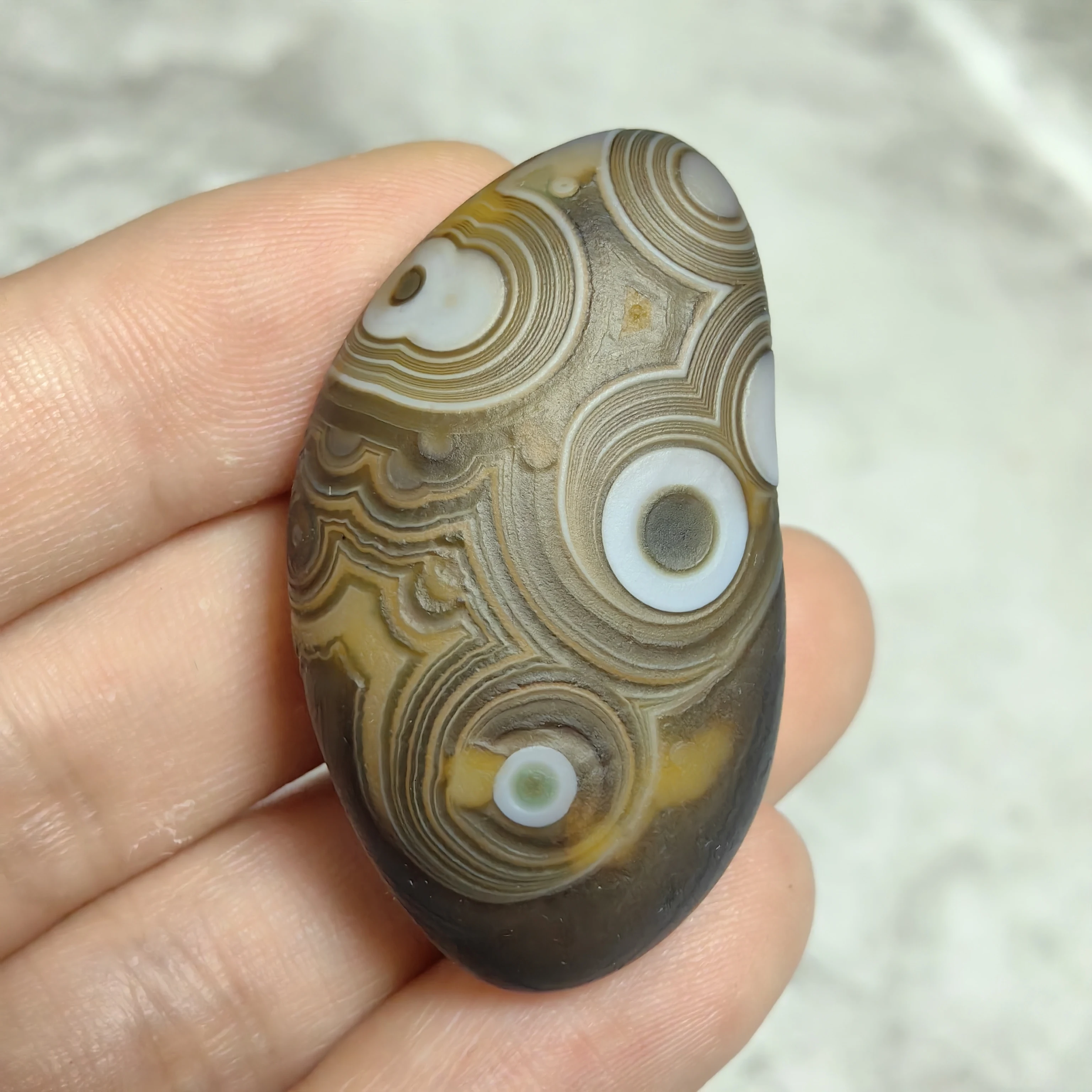 Pure Natural Divine Eyes Agate Cornucopia Crystal Cave Raw Stone Gobi Agate Bead Rough Stones Jewelry DIY Decoration view 3