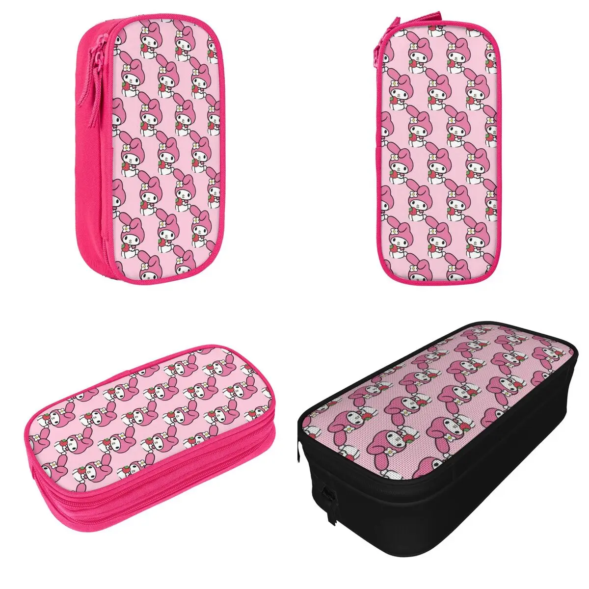 Imagem -02 - Melody Lápis Case dos Desenhos Animados Criativo Rosa Bolsa Pen Box para Meninas Grande Armazenamento Bolsas Material Escolar Zipper Papelaria my