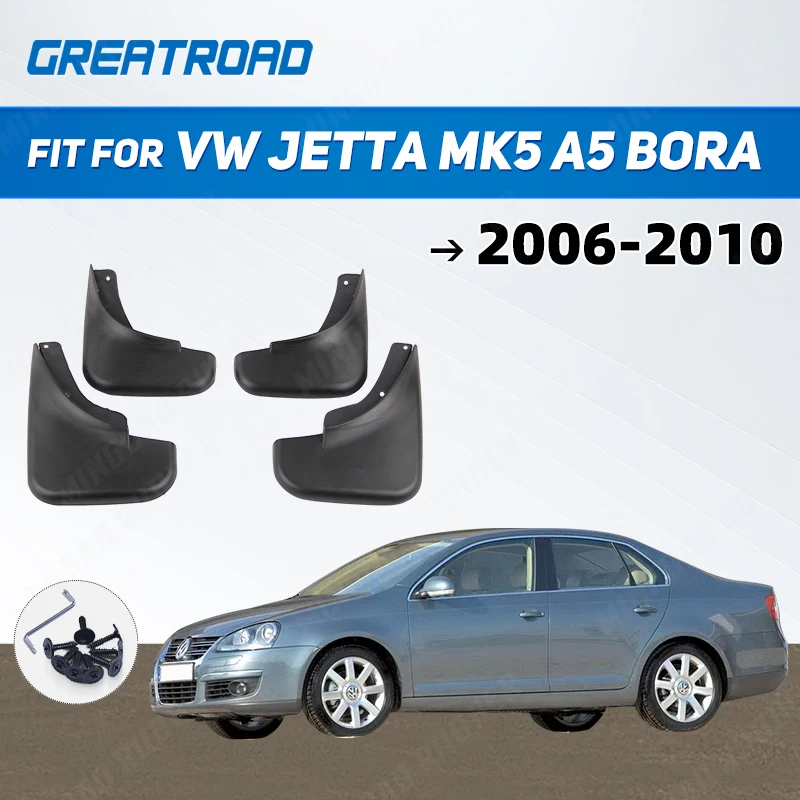 For VW Jetta Mk5 A5 Bora 2006-2010 Mudflaps Splash Guards Front Rear Mud Flap Mudguards 2007 2008 2009 2011 Fender Set Mud Flaps