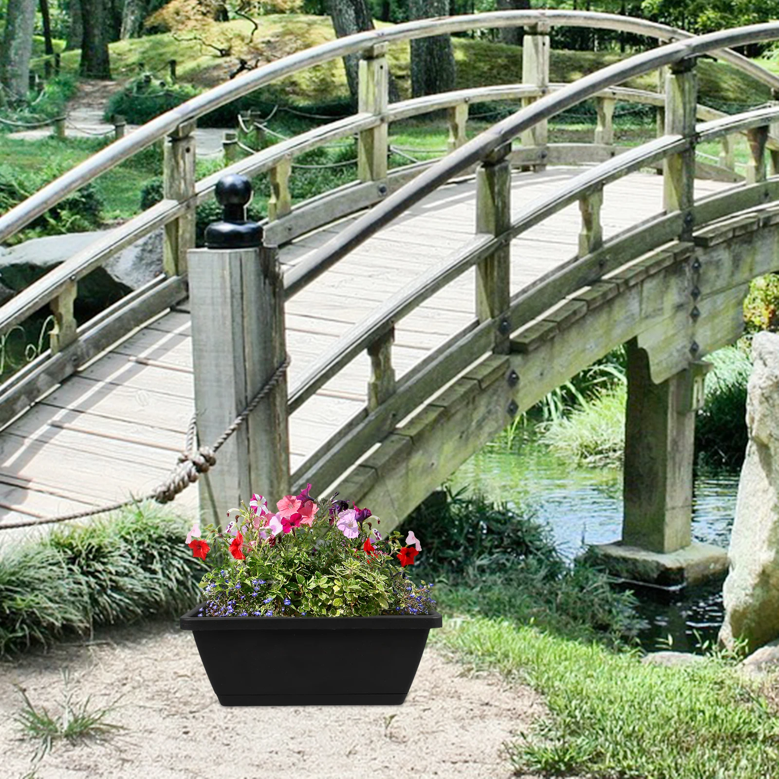 

2Sets Thickened Plant Pot Plastic Flower Planter Antipressure Garden Balcony Yard Decorations Vegetable Planter