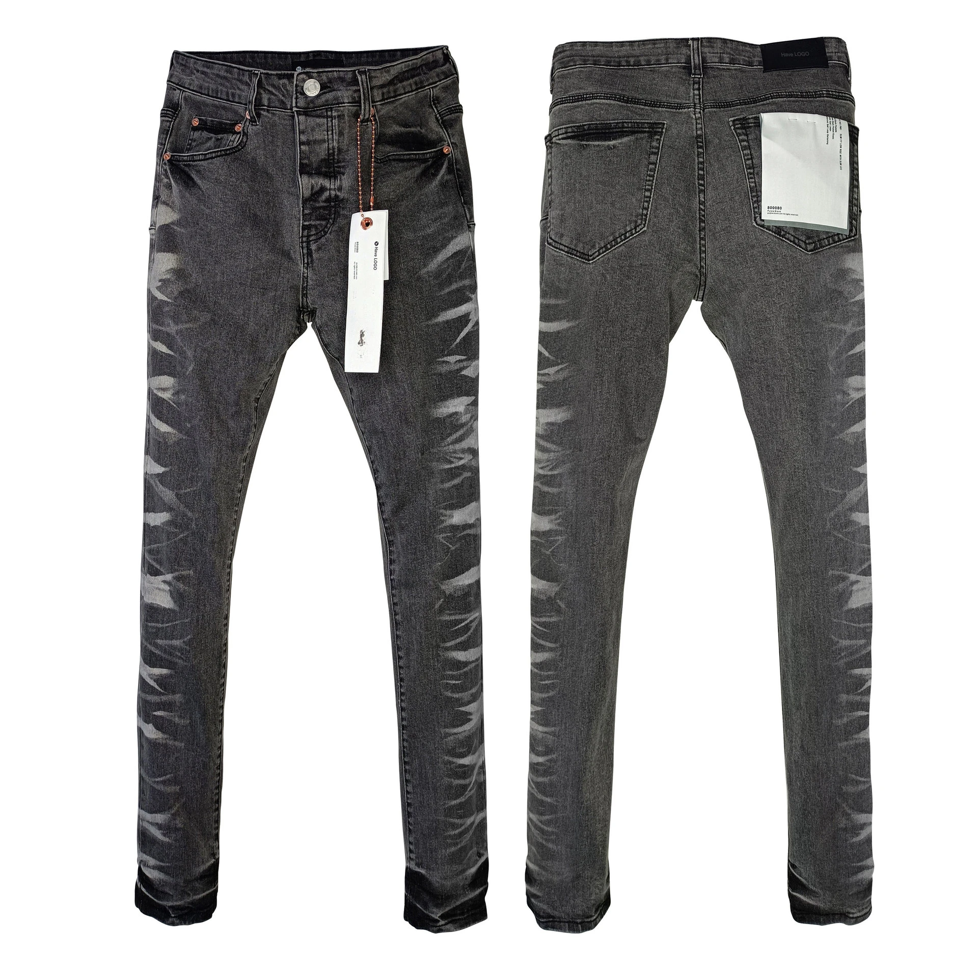 

Purples Vintage Smoke Grey Jeans Men's Spring and Autumn 2024 New American High Street Pants Brands Pants