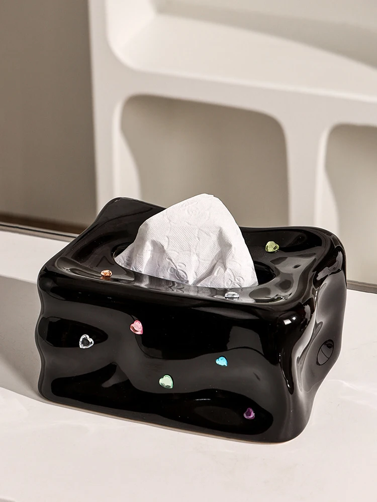 Epeiushome Nordic Ceramic Glacier Gem Tissue Box tavolino carta tovagliolo scatola di immagazzinaggio Desktop domestico