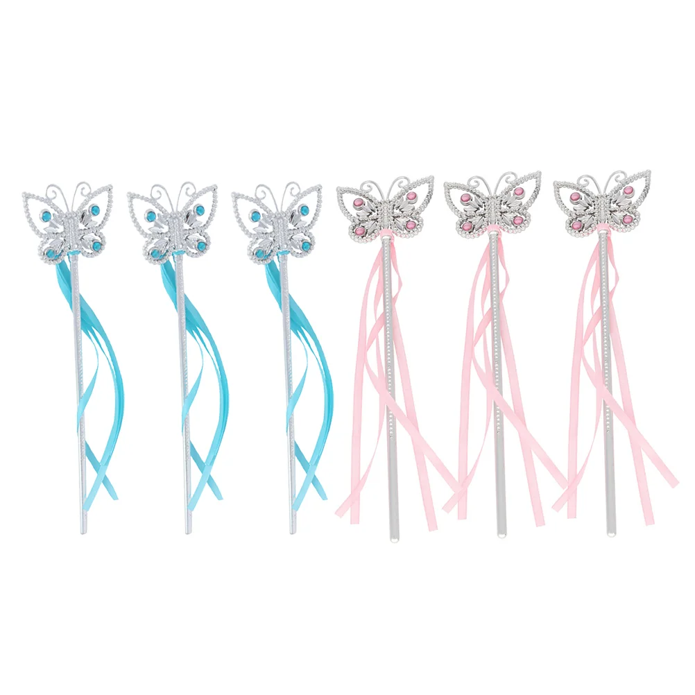 

3 PCS Props Cake Kits Wands Double-headed Cotton Swabs Decor Indoor Fake Flower