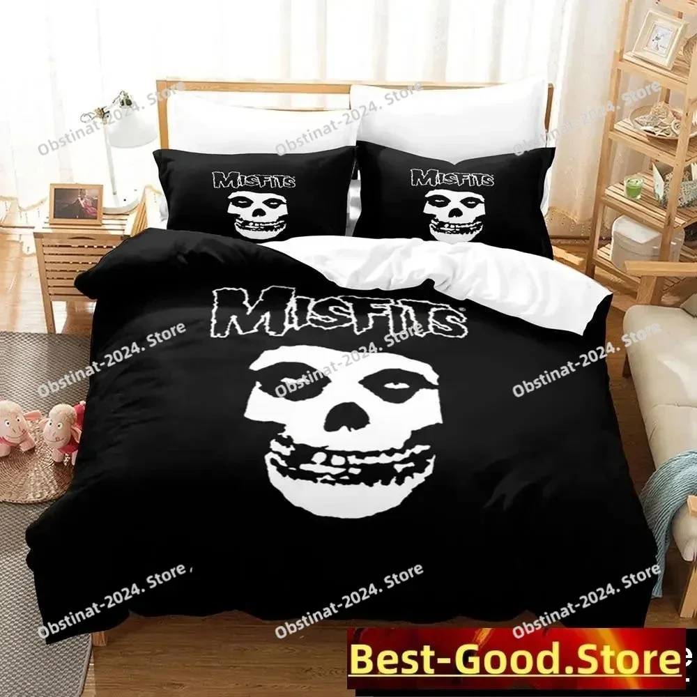 

3D The Misfits Glenn Danzig Bedding Set Print single Comforter Quilt Bed Cover Duvet Cover Pillow Case 3 Pieces Kids Adult Size