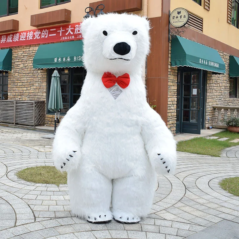 

Inflatable Polar Bear Mascot Costume Street Funny Costume Plush Doll Inflatable Cosplay