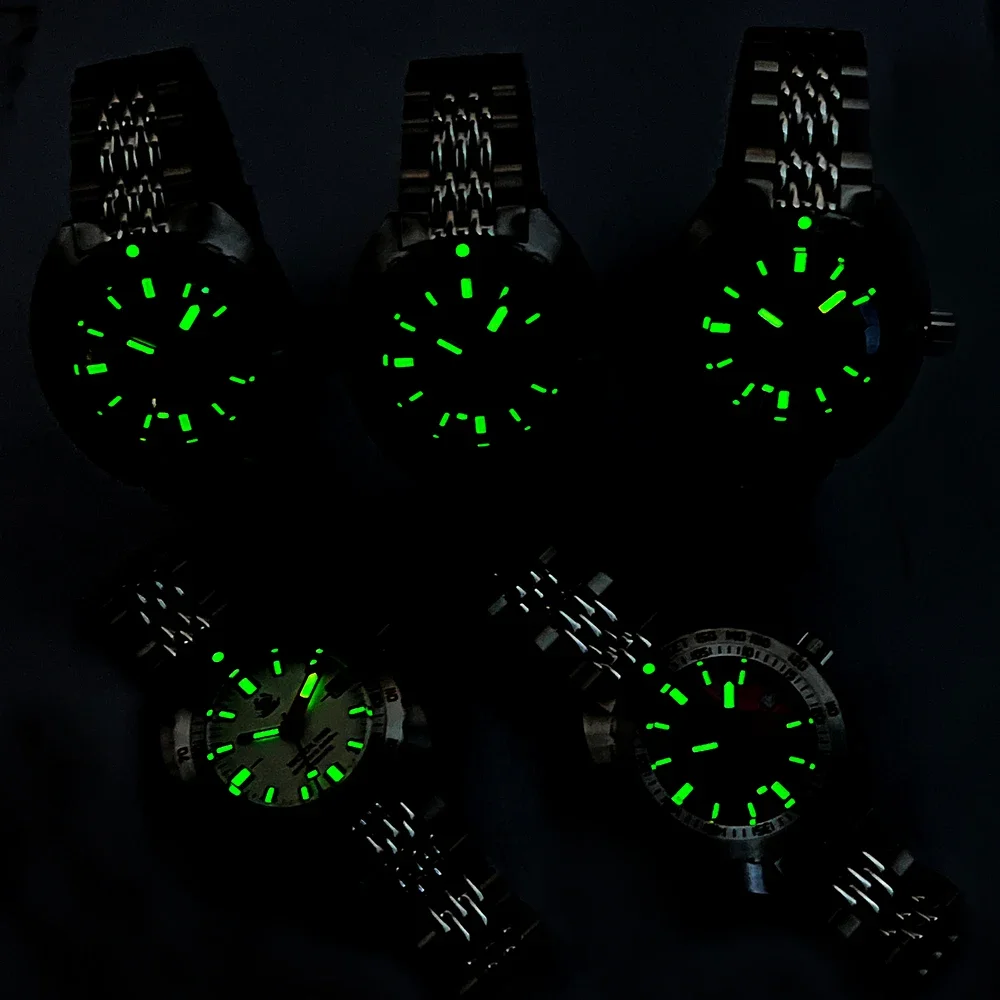 Tactical Frog SUB 300 Men Diver Watches C3 Luminous Sapphire Crystal 200M Waterproof NH35 Automatic Mechanical Wristwatches