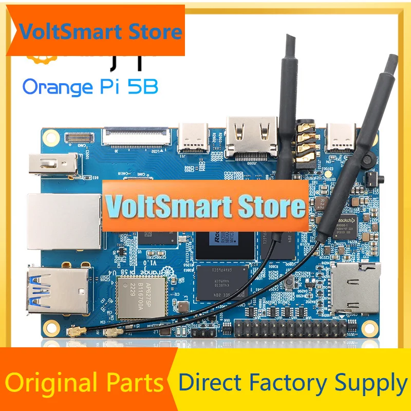 VoltSOrange Pi 5B 4GB Ram Rockchip RK3358S 16GB EMMC Wifi-BT On Development Board Pi 5 B Run Debian Ubuntu Android OS