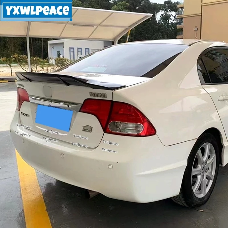 

For Honda Civic 2006 2007 2008 2009 2010 2011 ABS Plastic Primer Color Car Rear Trunk Lip Spoiler Wing Body Kit Accessories