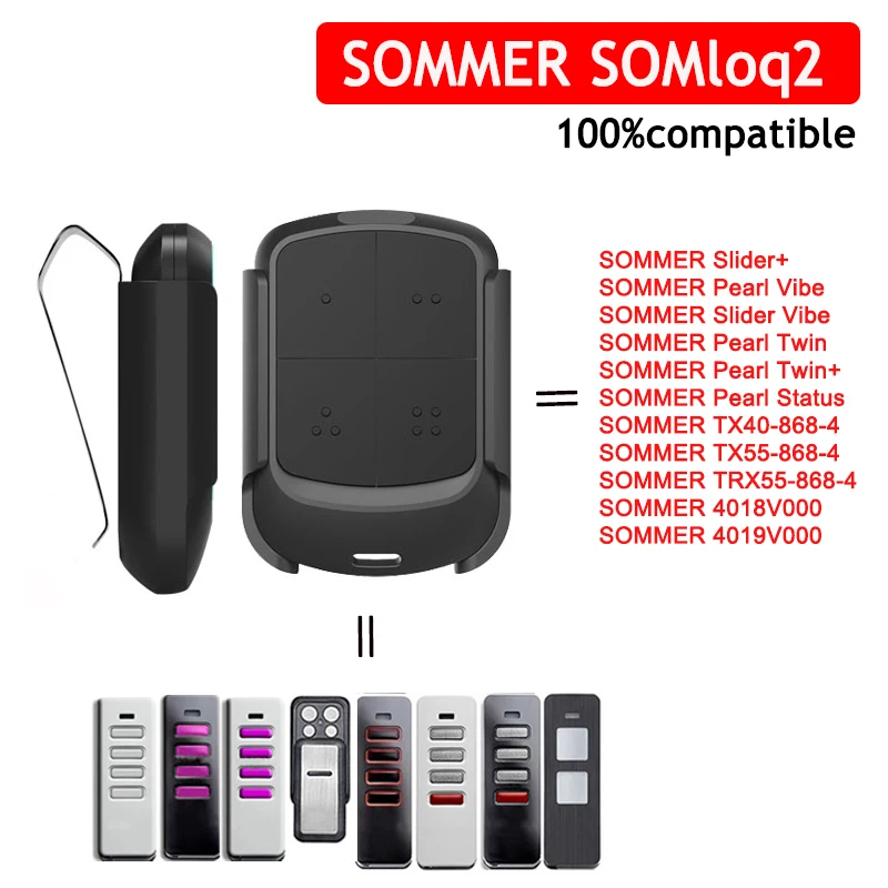 

SOMMER remote control SOMMER PEARL 4018 4019 4018V000 TX40-868-4 TX55-868-4 SLIDER+ Vibe electric garage door remote control