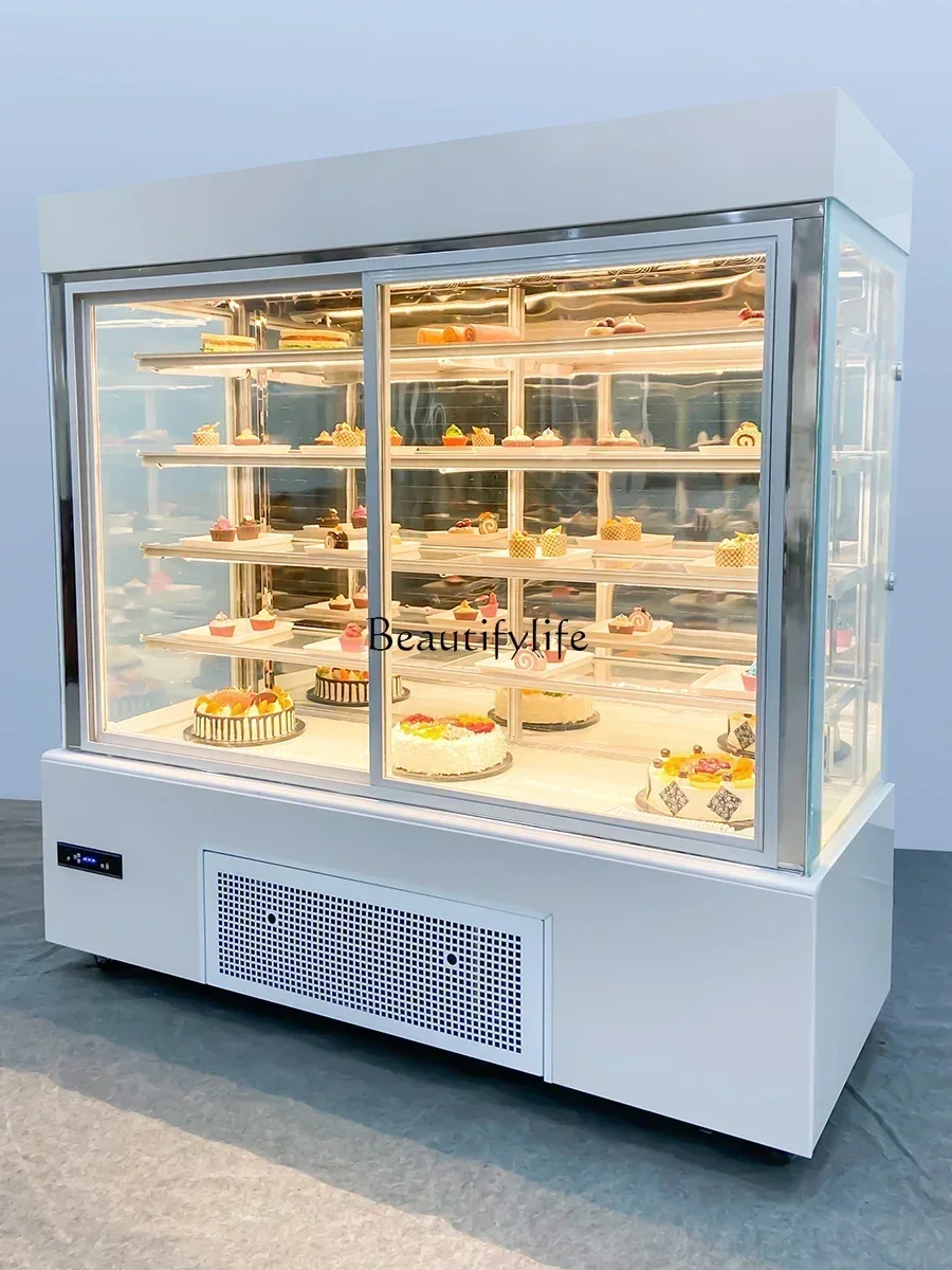 NQVertical Cake Counter Commercial Dessert Refrigerated Display Cabinet Heightened Cake Display