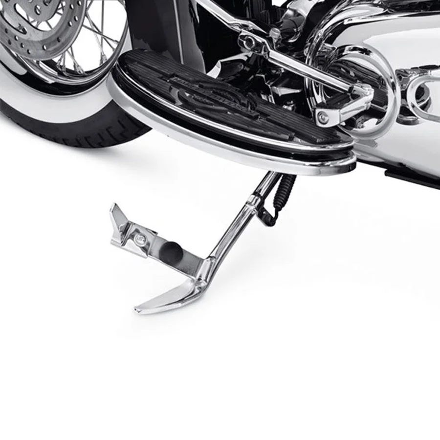 Motorcycle Stand Kickstand Extension Kit Chrome Foot Pedal Support For Harley Softail Fat Boy Deluxe Heritage Springer EFI