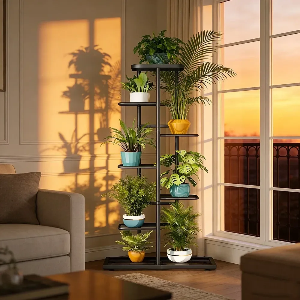 

2 4 5 67Tier Plant Stand, Iron Flower Stand,HeavyDuty Metal Frame, Metal Flower Stand, HighAngle MultiTier Plant Rack, Indoor O