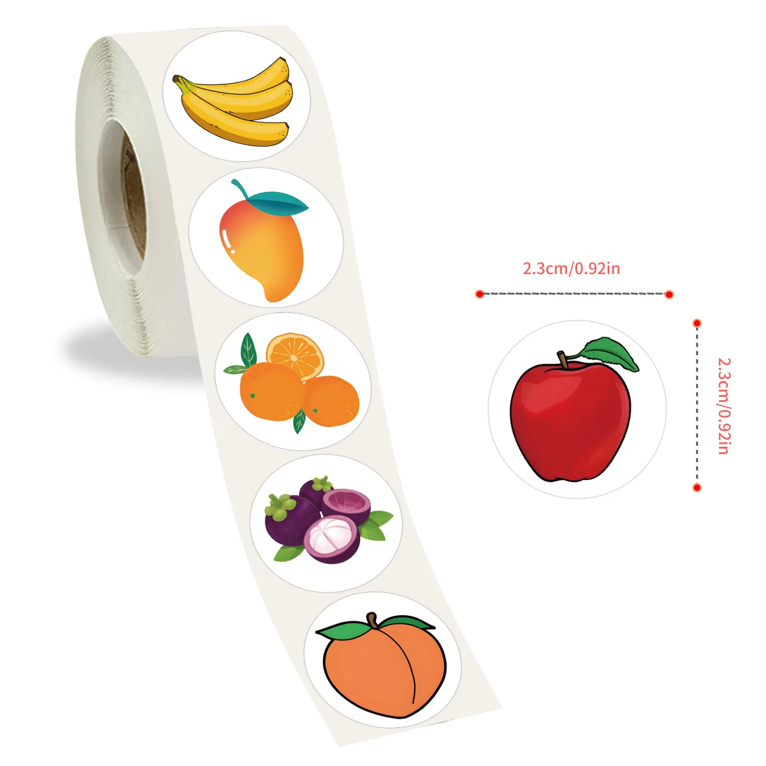 100-500pcs Strawberry Banana Sticker Fruit Lemon Gift Box Decorative Sticker Label Stationery scrapbook Sticker 2.5cm/1inch